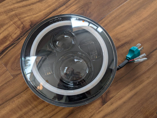 Raxiom Axial Series 7" LED Halo Headlights with DRL and Turn Signals (Lights only, Pair)