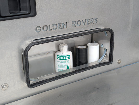 Discovery 1 & 2 Tailgate Table Storage Cubby - V2 Metal