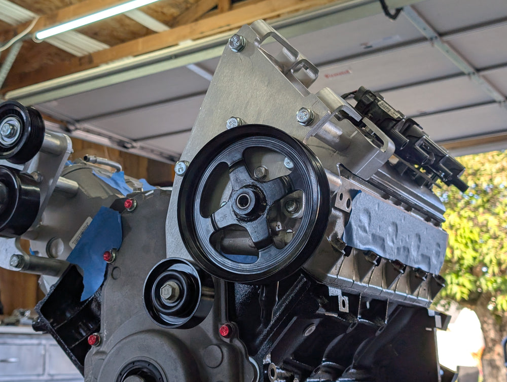 Discovery 2 LS Swap Rover AC and GM Powersteering Mount