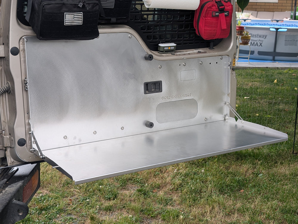 Discovery 1 & 2 Folding Tailgate Table - Aluminum